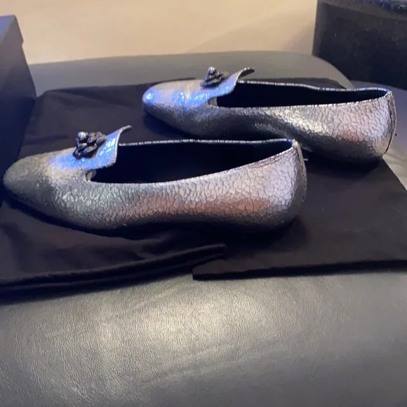 Chanel Leather Loafers Silver NWT size 39.5 made in Italy. - Picture 4 of 9